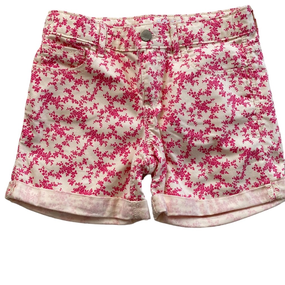 GAP Pink Flower Pattern Shorts - Girls 12 Years Old